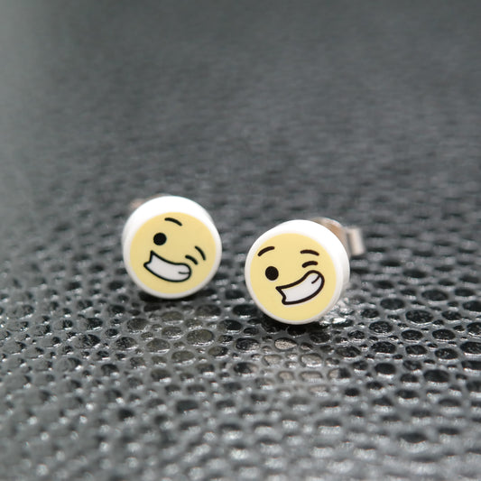 Emoji Zwinker Ohrstecker